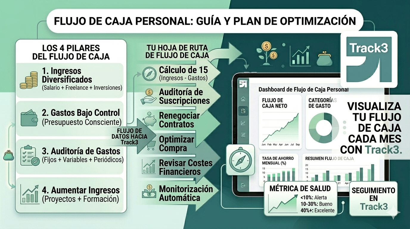 Flujo de caja personal: qué es y cómo optimizarlo para ahorrar más